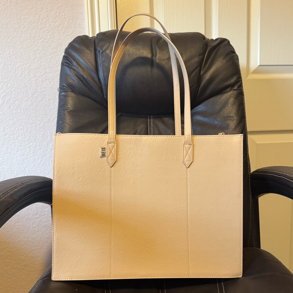 BEIS Work Tote in Beige